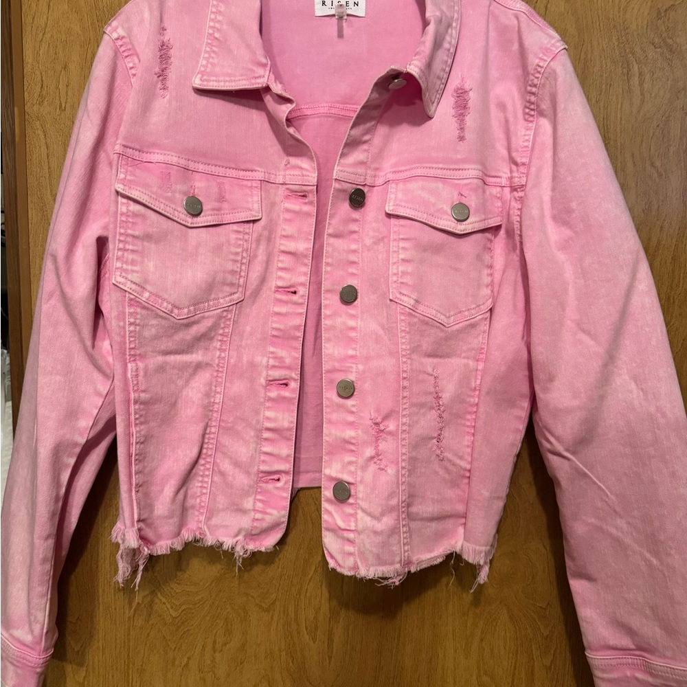 Ksen Pink Jean Jacket for Women